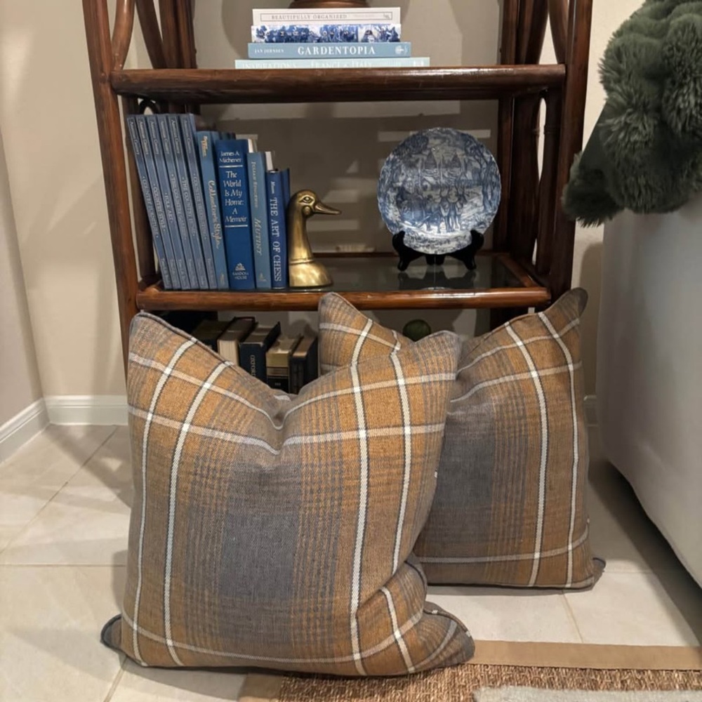 Plaid Ralph Lauren Style Throw Pillows